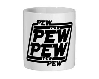 Colour Changing Ceramic Mug pew pew pew EDUKcom logo for mugs sat+