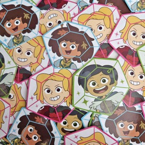 Amphibia Clear Gem Stickers | Anne, Sasha, & Marcy