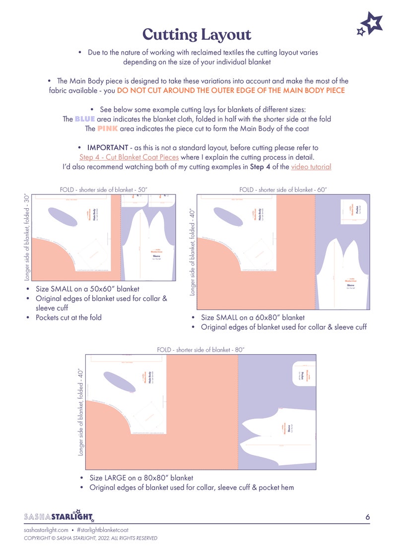 Blanket Coat PATTERN Digital Pdf Video Tutorial, suitable for beginners, upcycling project, quilt jacket, sewing, TikTok image 9