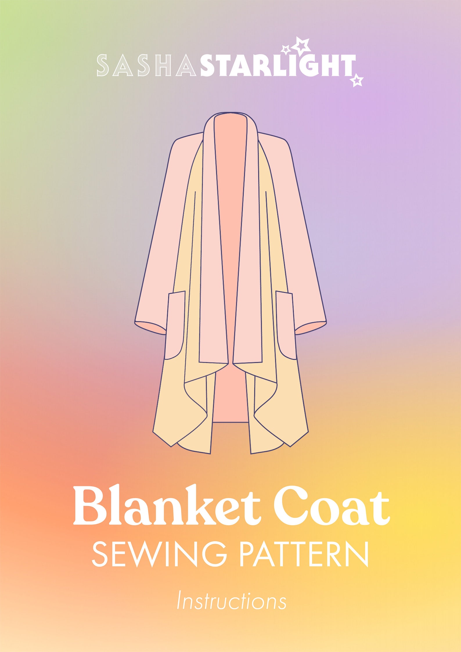 Blanket Coat PATTERN Digital Pdf Video Tutorial Suitable Etsy