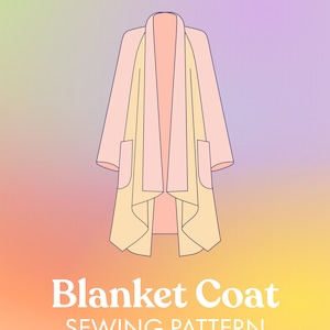 Blanket Coat PATTERN Digital Pdf Video Tutorial, suitable for beginners, upcycling project, quilt jacket, sewing, TikTok image 6