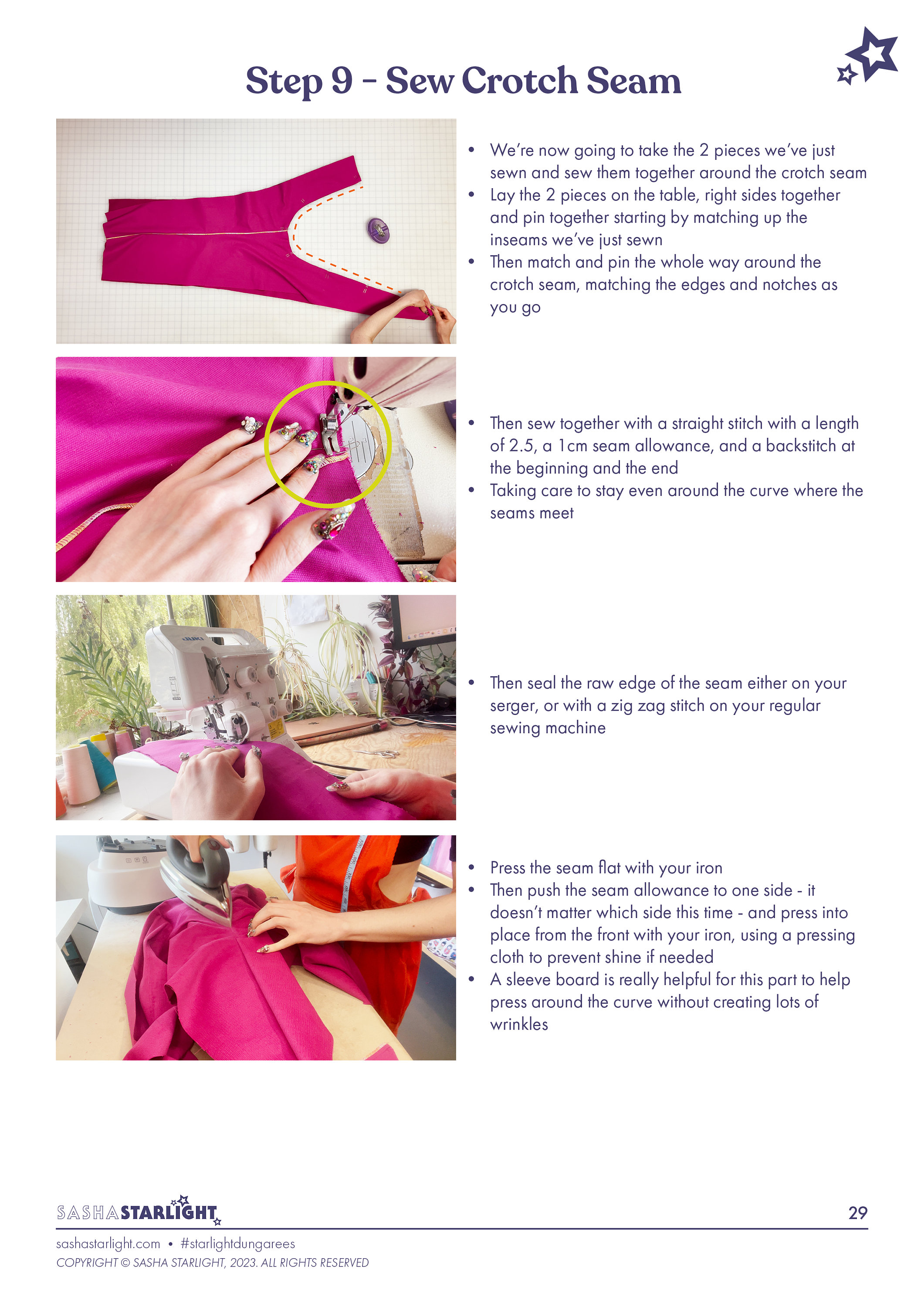 Side-tie Dungarees PATTERN - Digital Pdf + Video Tutorial