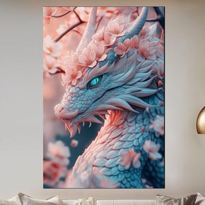 White Dragon Glass - Tempered Glass Wall Art - Red Dragon Abstract Wall Decor-Unique White Dragon - Animal Decor-Decor Art-Housewarming Gift
