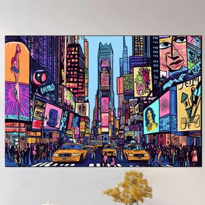 Newyork Street Glass Wall Art, Tempered Glass Landscape Wall Decor, Modern Cityscape Glass Art, People Glass Art, Father&#39;s Day Gift