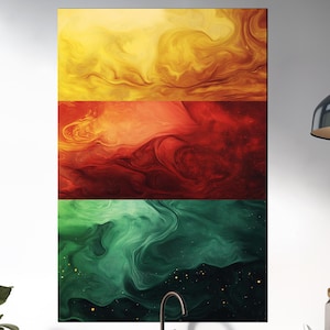 Vibrant Multicolor Abstract Tempered Glass Wall Art – Modern Rainbow Wall Decor for Living Room Art– Colorful Contemporary Glass Artwork Art