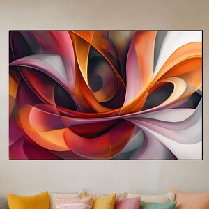 Colorful Glass Wall Art - Modern Tempered Glass Print for Living Room - Abstract Wall Decor - Vibrant Color Artwork - Abstract Art