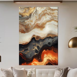 Marble Tempered Glass Art – Aesthetic Glass Wall Decor – Modern Office Wall Art – Luxury Glass Artwork – Elegant Tempered Glass Design