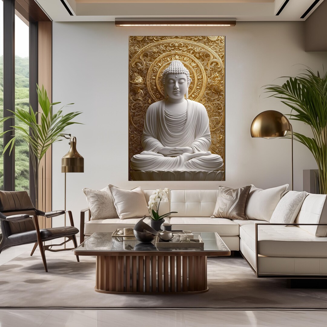 Tempered Glass Buddha Wall Art: Zen Home Decor - Etsy