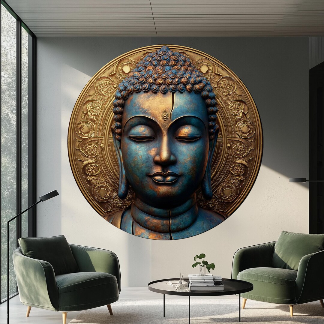 Modern Buddha - Glass Wall Art - Zen Inspired Decor - Tranquil ...