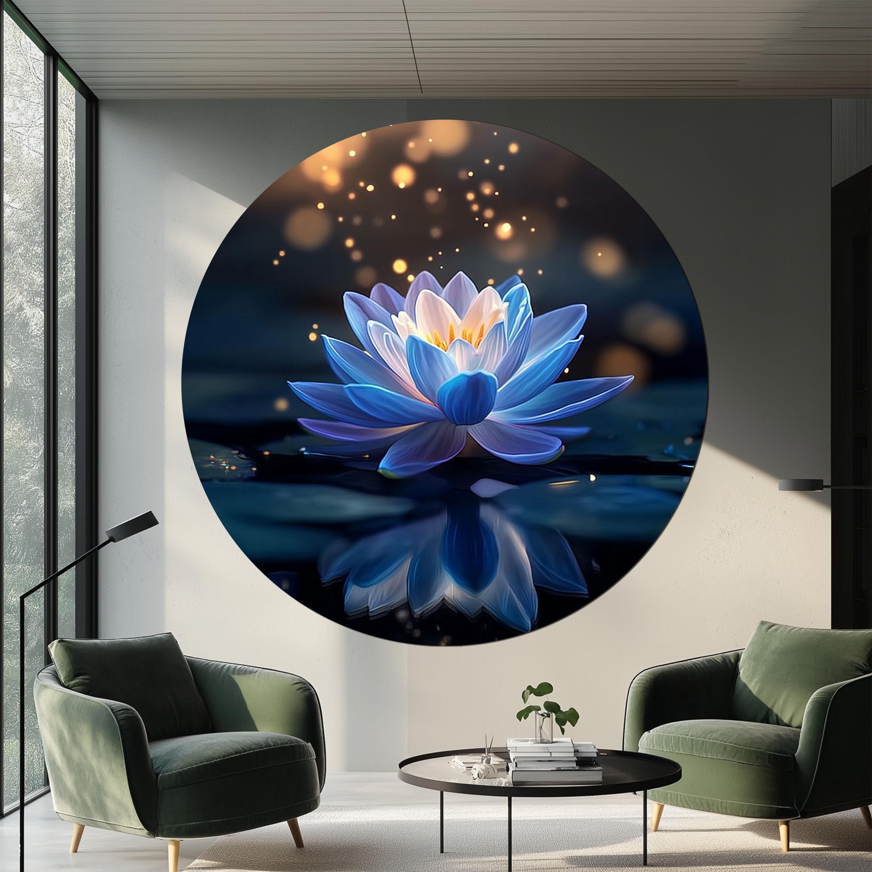 Lotus Flower Tempered Glass Wall Art - Boho Mandala Decor - Sacred ...