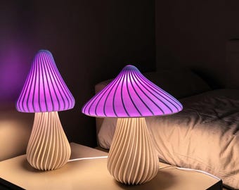 Mushroom Lamp – Retro Table Lamp, Cozy LED Ambient Light, Modern Bedside Lamp Decor