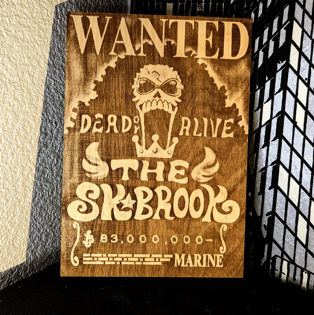 Brook WANTED POSTER One Piece Wooden Engraved - Etsy