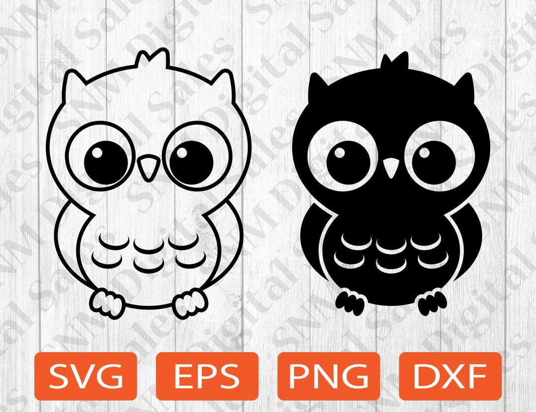 Eule SVG Eule Junge SVG Eule Umriss SVG niedliche Eule - Etsy.de
