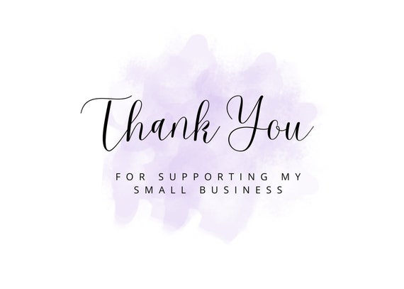 Thank you for Supporting my Small Business Printable Post Card