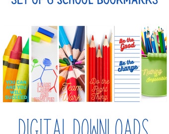 Printable Calming Bookmarks, Set of 6, Digital Download, Calming Beach ...