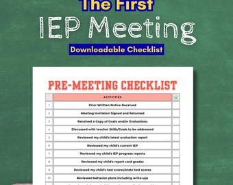 IEP Checklist Printable | Editable Special Education Planner