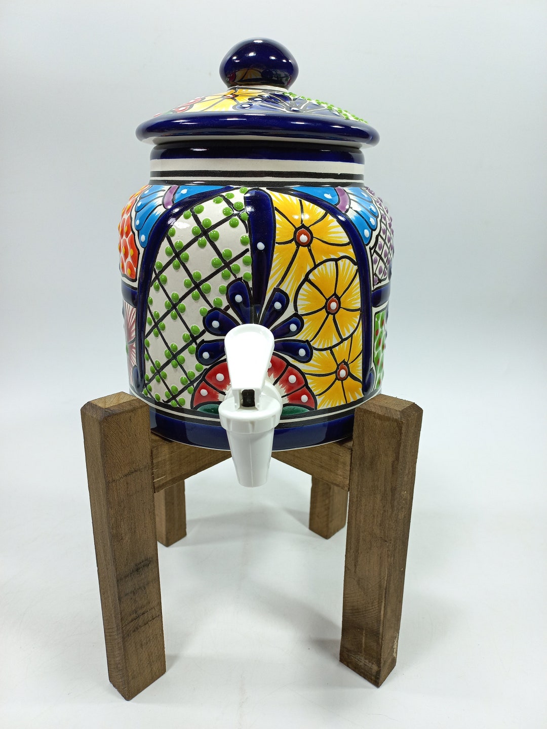 Small Ceramic Water Dispenser crock Spigot and Stand Base Etsy