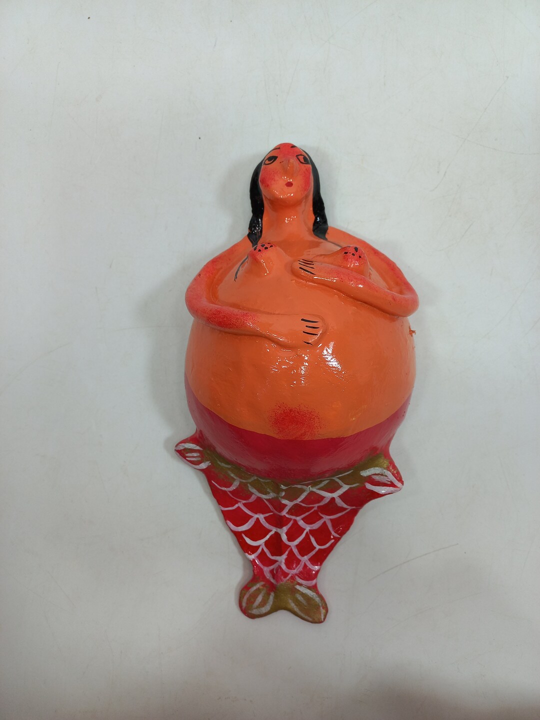 COCONUT SHELL MASK Handmade Hand Painted Colorful Mexican Etsy