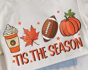 Tis The Season PNG, Football Latte Leaves PNG, Hello Pumpkin Sublimation, Fall Vibes Coffee SVG, Thanksgiving Family Pdf Eps, Fall Png
