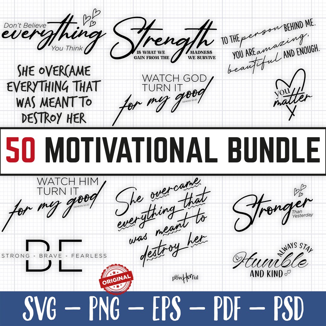 Boho Motivational SVG PNG Bundle | Self Love Svg Bundle | Inspirational ...