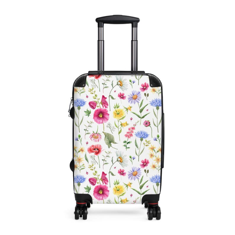 Maleta Floral: Equipaje de policarbonato colorido para aventureros imagen 1