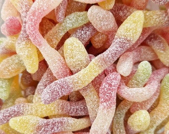 100g Fizzy Snakes - Sour Sweets - Gluten Free Sweets - Dairy Free Sweets - Rainbow Sweets - Fizzy Sweet Birthday Gift - Pick n Mix Sweets