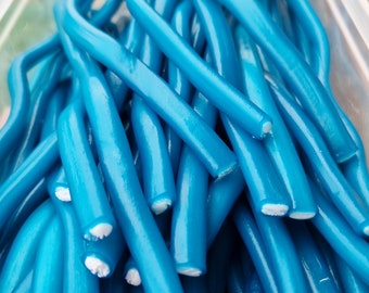 100g Blue Raspberry Pencils - Blue Raspberry Cables - Blue Raspberry Sweets - Blue Sweets - Blue Sweet Mix - Baby Shower Sweets - Blue Theme