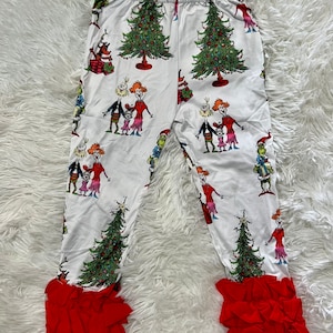 Christmas Storybook Character Milk Silk Icing Ruffle Leggings
