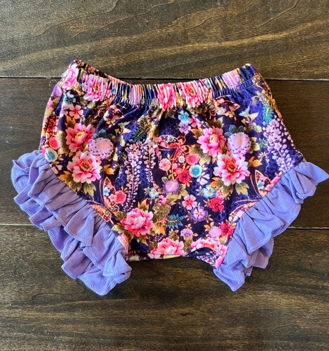 Floral Ruffle Girl Bloomer Shorts - Etsy