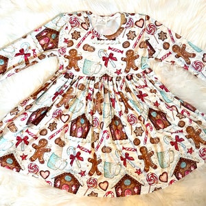 Gingerbread Twirly Dress