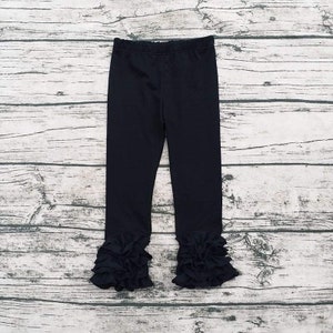 Black Lace Ruffle Legging Etsy Canada