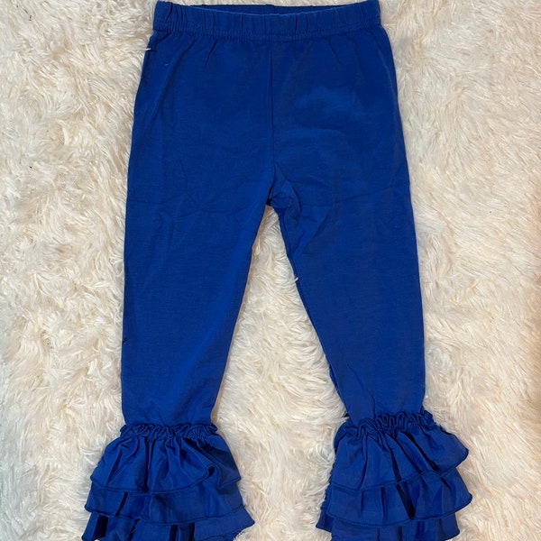 Blue Ruffle Pants Etsy
