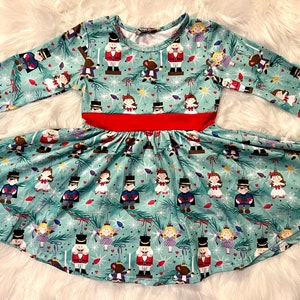 Nutcracker Long Sleeve Twirly Dress