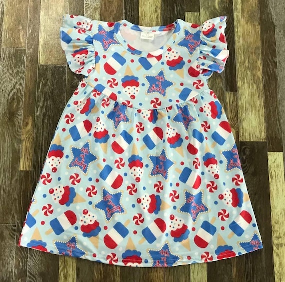 eleanor rose ice cream dress Eleanor Rose Dress Girls Size 4-5 Ice Cream Print Sleeveless Whimsical Twirly