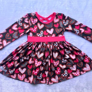 Valentine&#39;s Hearts Twirly Dress