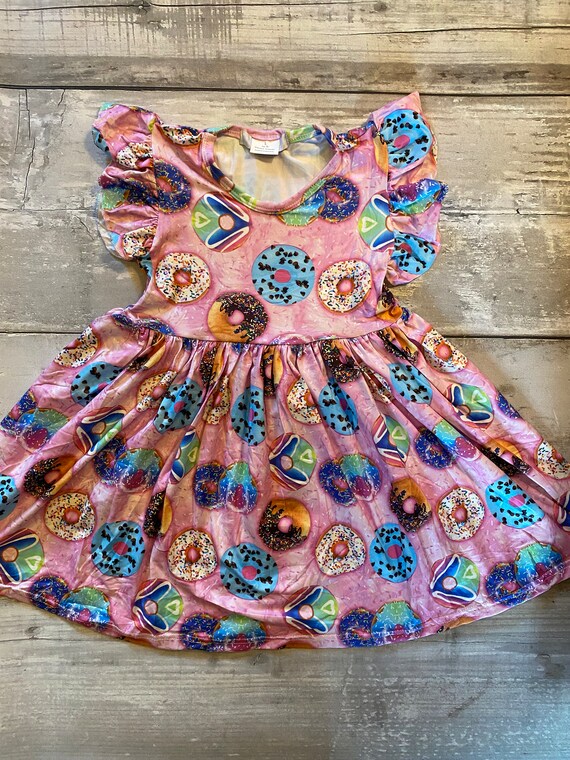 Donut Print Twirly Dress - Etsy 
