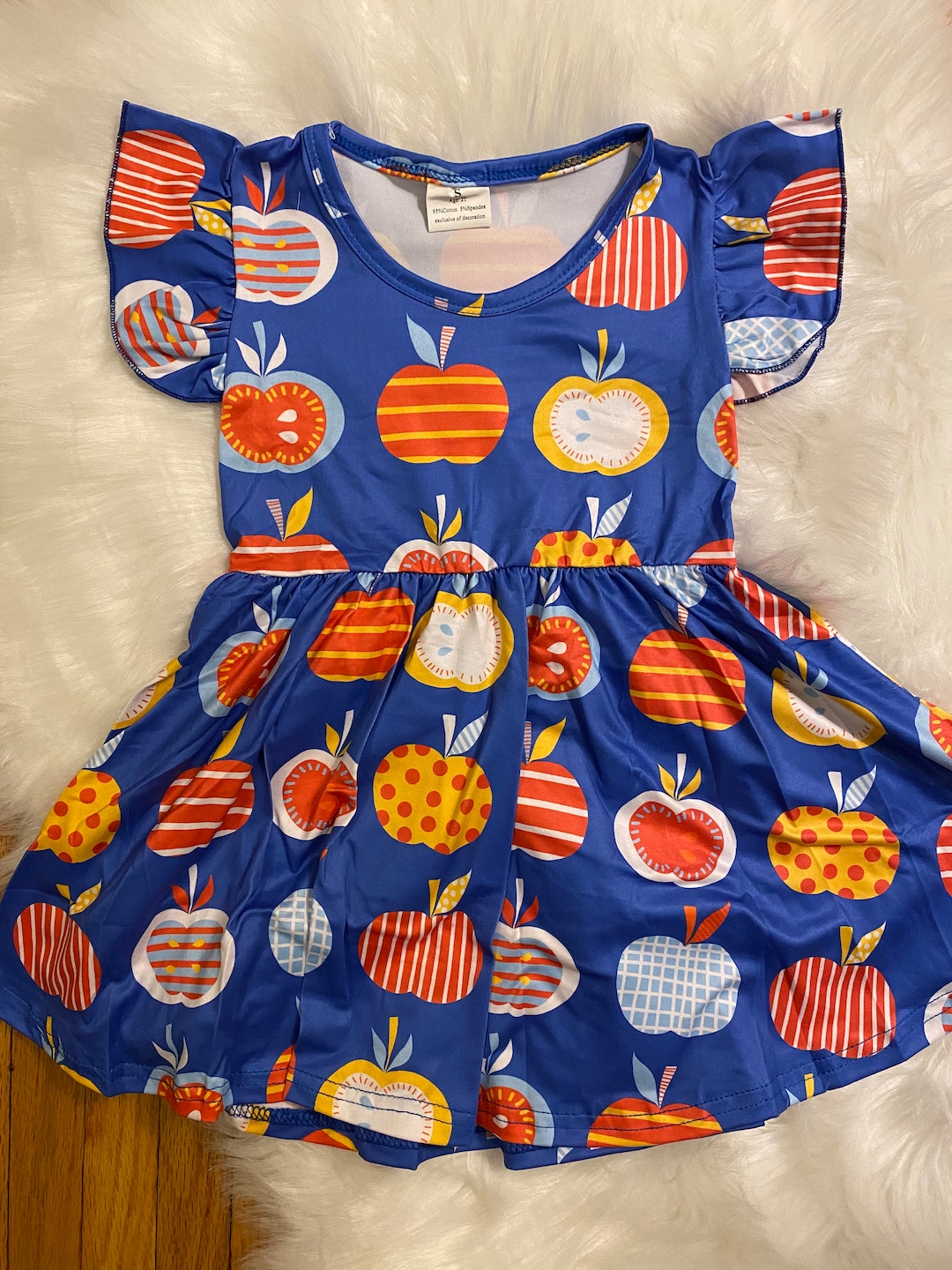 Apples Back to School Supplies Twirly Dress Etsy