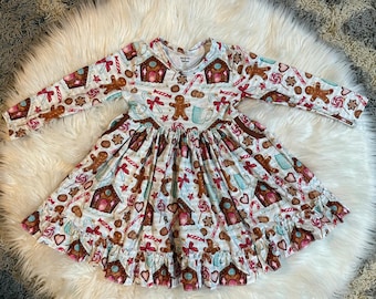 Gingerbread Twirly Dress