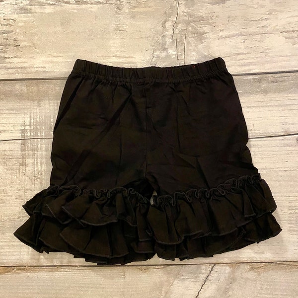 Black Ruffle Shorts