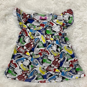 Sneaker Shoes Print Tunic Dress