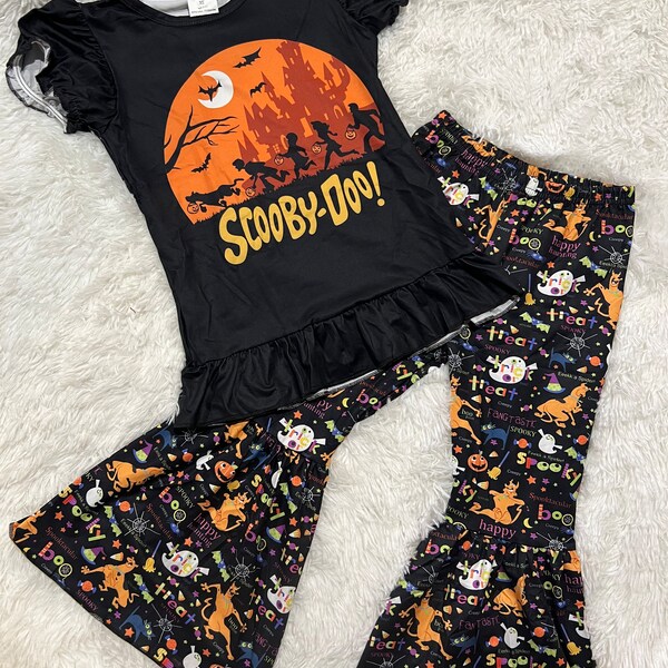 Halloween Scooby Top and Bottom Set Outfit - Reserve