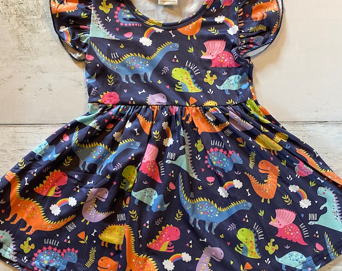 Dinosaur Twirly Dress