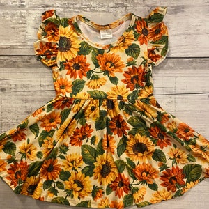 Sunflower Twirly Dress