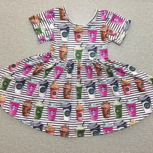 SB Coffee Milk Silk Dress Twirly Style