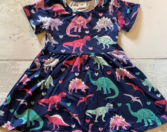 Dinosaur Short Sleeve Dress