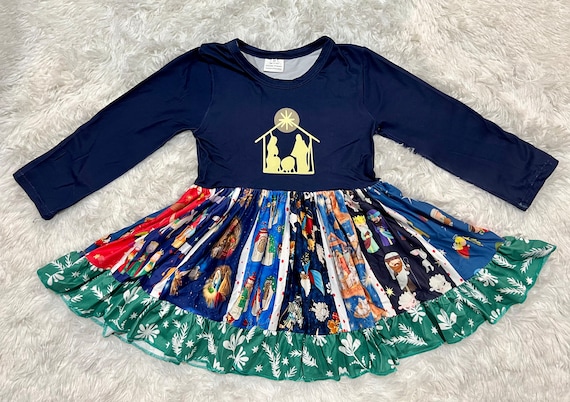 nativity scene christmas dress Nativity Christmas Twirly Dress