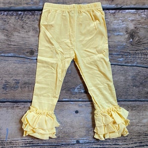 Soft Yellow Ruffle Legging