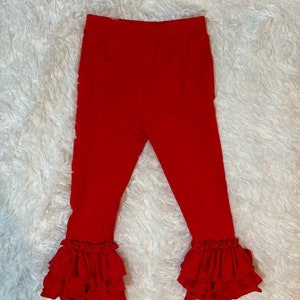 Red Ruffle Legging