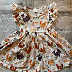 Chicken Twirly Dress