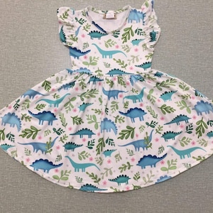 Dinosaur Print Twirly Dress